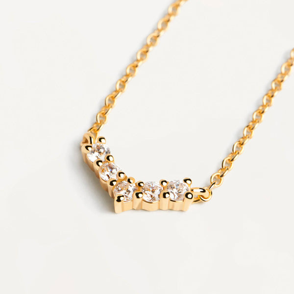 Chevron Statement Necklace in 14k Gold over Sterling Silver