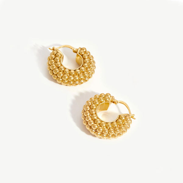 Lava Hoop Earrings in 14kt Gold Over Sterling Silver