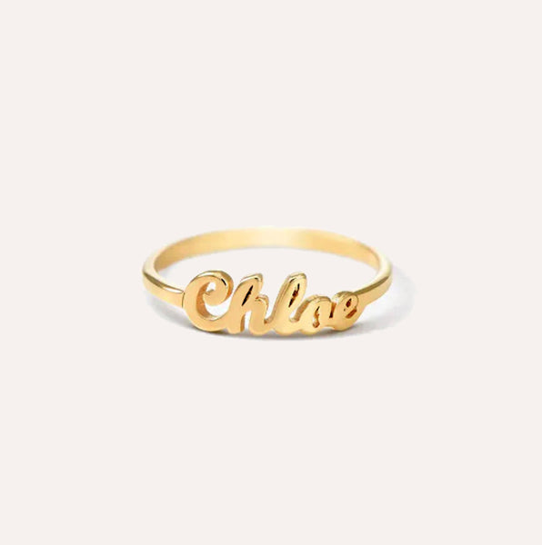 Name Unyielding Ring in 14kt Gold Over Sterling Silver