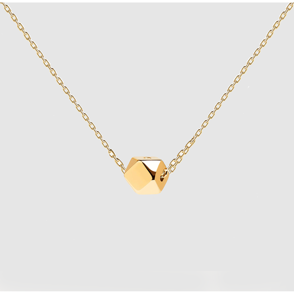 Dice Initial Necklace in 14k Gold over Sterling Silver