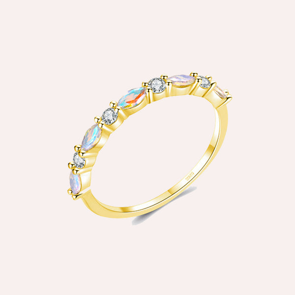 Diamond Petite Flower Single Band Ring
