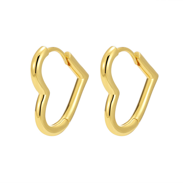 Ethereal Embrace Heart Earrings in 18kt Gold Over Sterling Silver