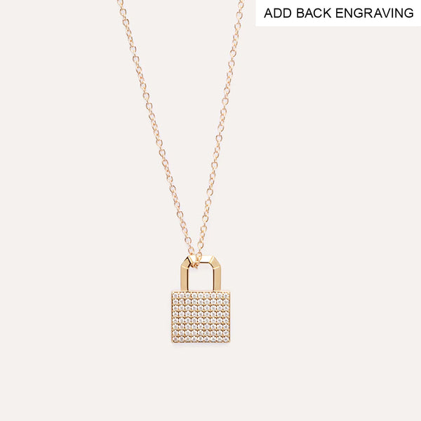 Lock in Love Necklace in 14kt Gold Over Sterling Silver