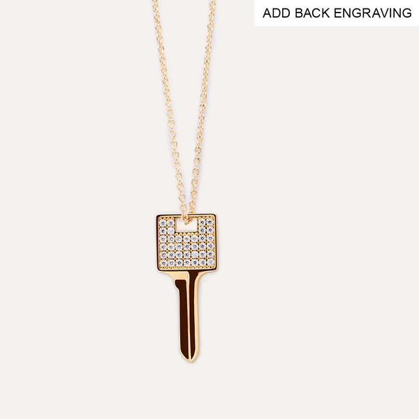 Lock in Love Necklace in 14kt Gold Over Sterling Silver