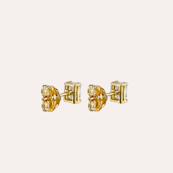 Radiant Stud Earrings in 14kt Gold Over Sterling Silver