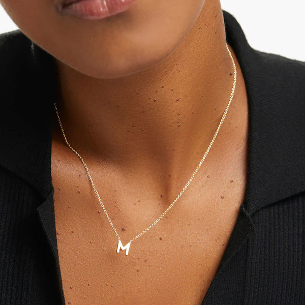 Initial Energetic Necklace in 14kt Gold Over Sterling Silver