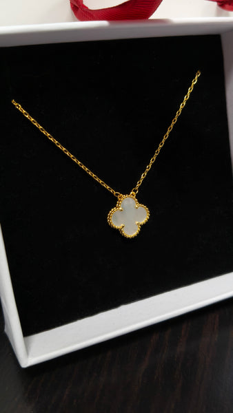 Lucky Clover Necklace in 14k Gold Over Sterling Silver