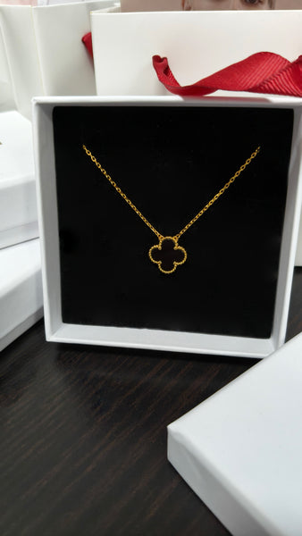 Lucky Clover Necklace in 14k Gold Over Sterling Silver