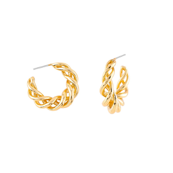 Empower Enigma Earrings in 18kt Gold Over Sterling Silver