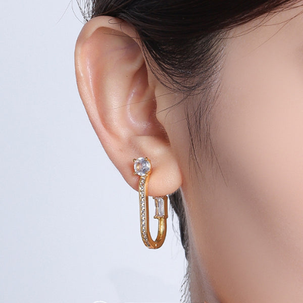 Serene Stealth Earrings in 18kt Gold Over Sterling Silver