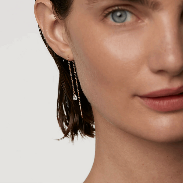 Barely There Thin Earrings in 14k Gold over Sterling Silver