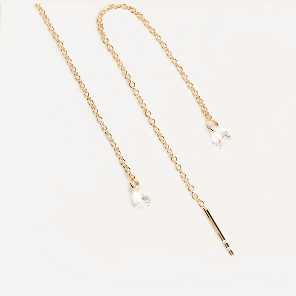 Barely There Thin Earrings in 14k Gold over Sterling Silver