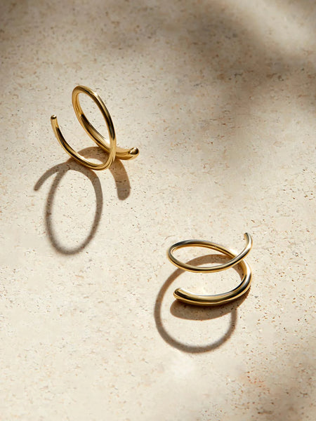 Orbit Earrings in 14kt Gold Over Sterling Silver