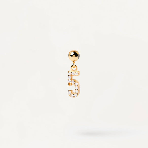 Lucky Number Pendant in 14k Gold over Sterling Silver