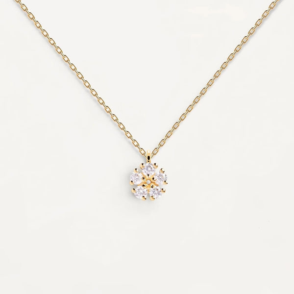 Blossom Flower Necklace in 18K Gold Over Sterling Silver