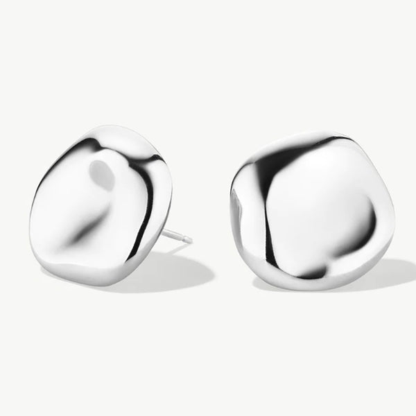 Driven Large Stud Earrings in Sterling Silver