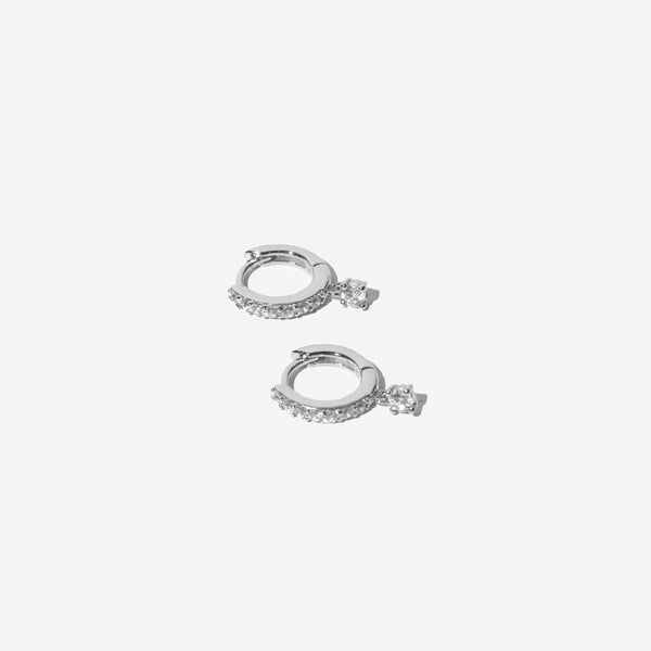 Pave Crystal Joops Earrings in 14K Gold over Sterling Silver