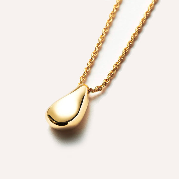 Bold Teardrop Necklace in 14kt Gold Over Sterling Silver