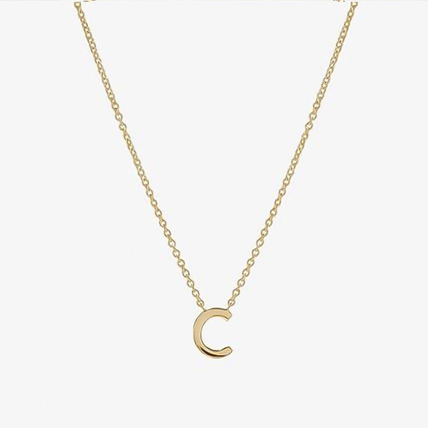 Initial Energetic Necklace in 14kt Gold Over Sterling Silver