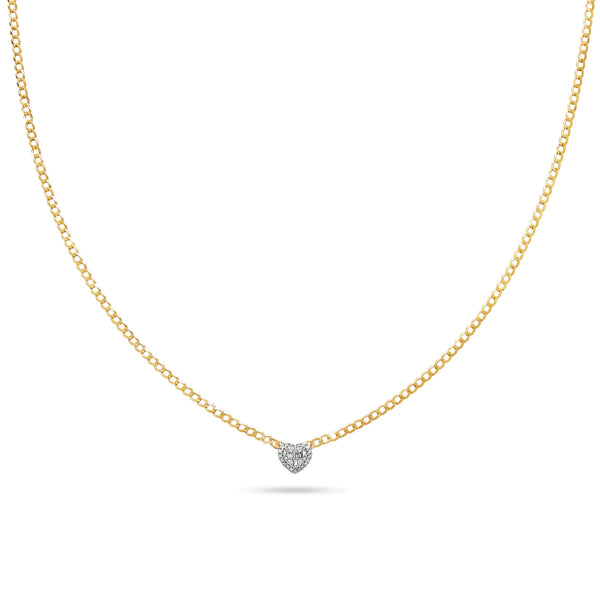 Ingenious Heart Diamond Necklace in 18K Gold Over Sterling Silver