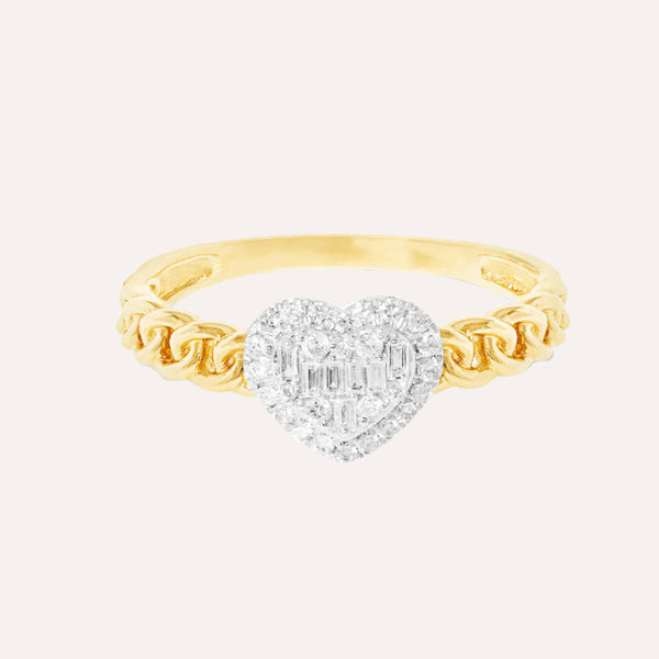 Ingenious Heart Ring in 14kt Gold Over Sterling Silver