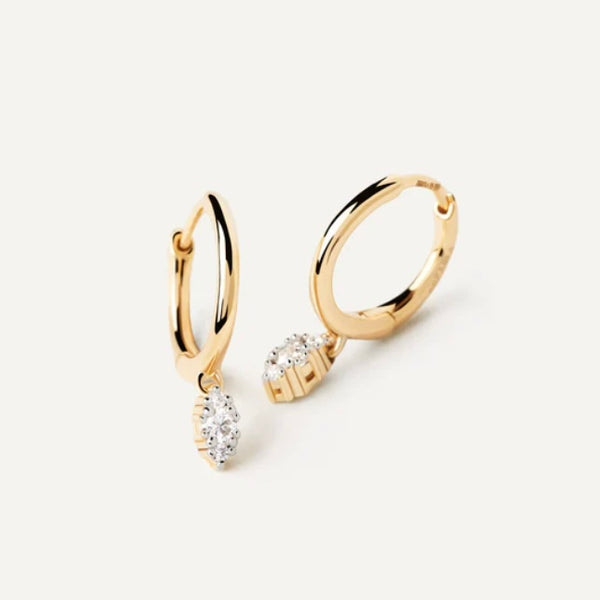 Diamonds and Gold Emi Hoops