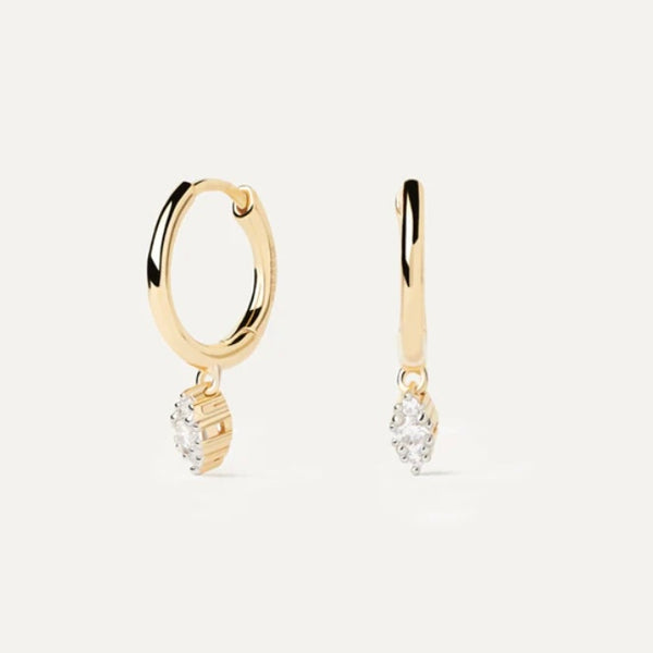 Diamonds and Gold Emi Hoops