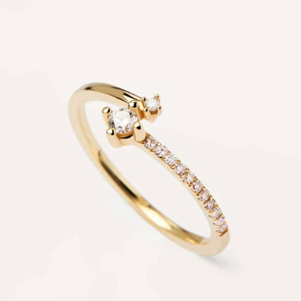 Diamonds and Gold Swing Ring