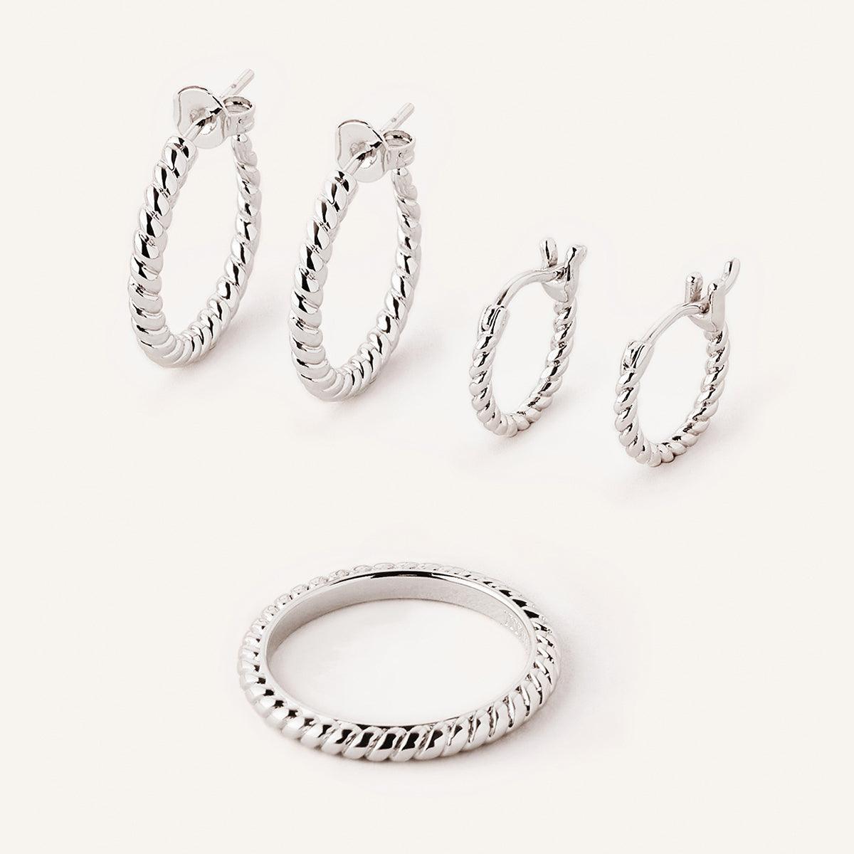 Ana Mini Rope Hoop Earrings - JOOPITA