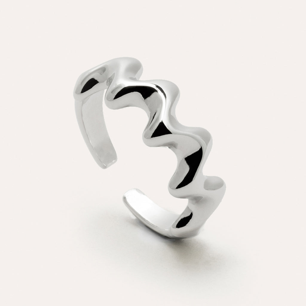 Wave Open Ring in Sterling Silver