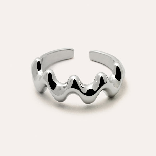 Wave Open Ring in Sterling Silver