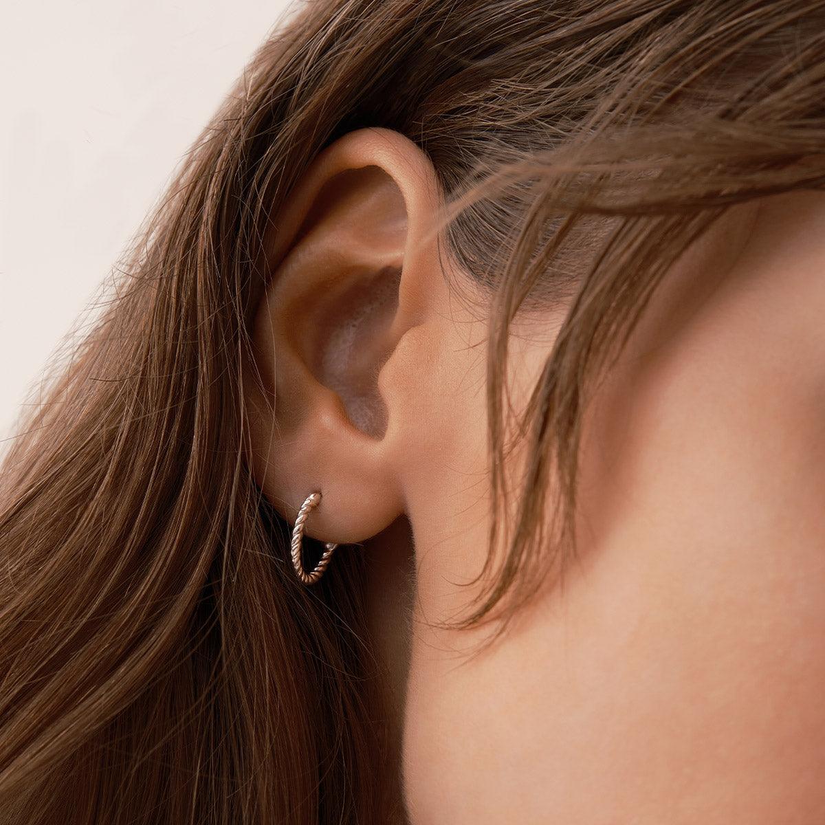 Ana Mini Rope Hoop Earrings - JOOPITA