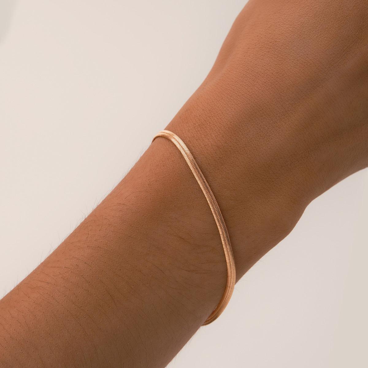 Cara Herringbone Chain Bracelet - JOOPITA