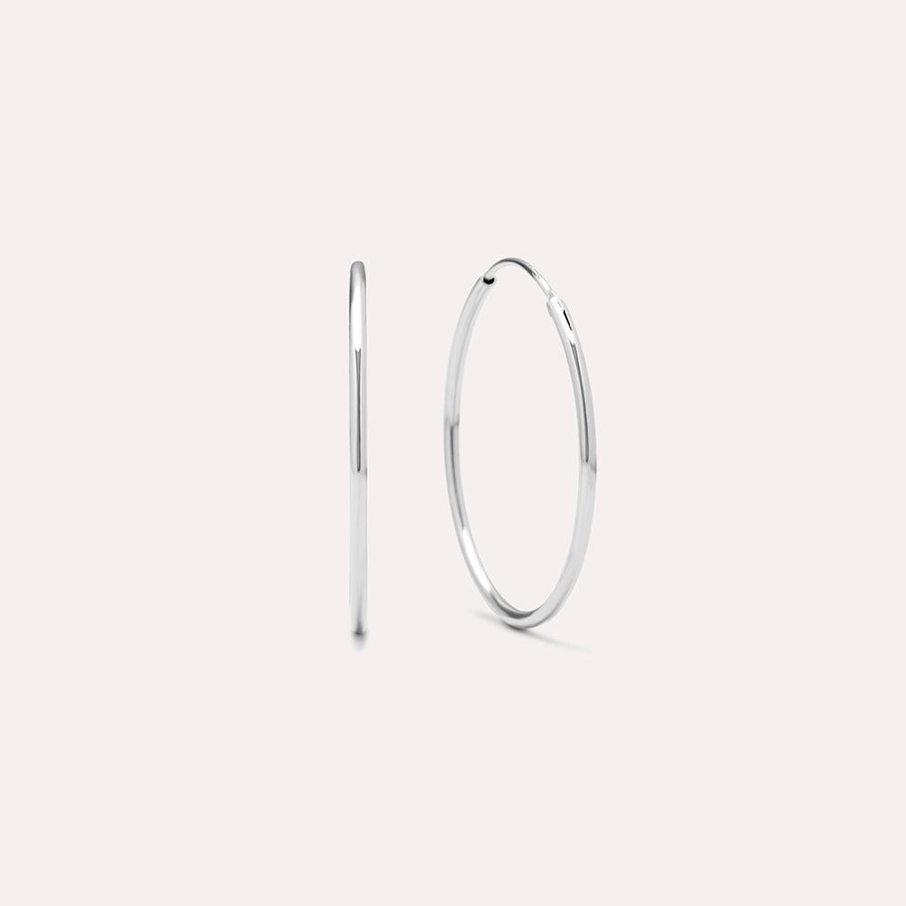 Joop Sterling Silver Large Hoops - JOOPITA