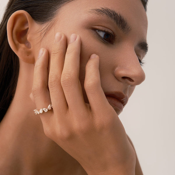 Nest Ring in 14kt Gold Over Sterling Silver