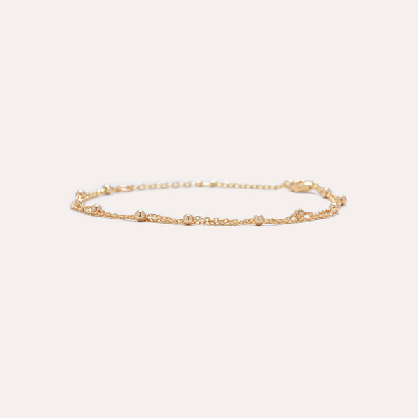 Orbit Bracelet in 14kt Gold Over Sterling Silver