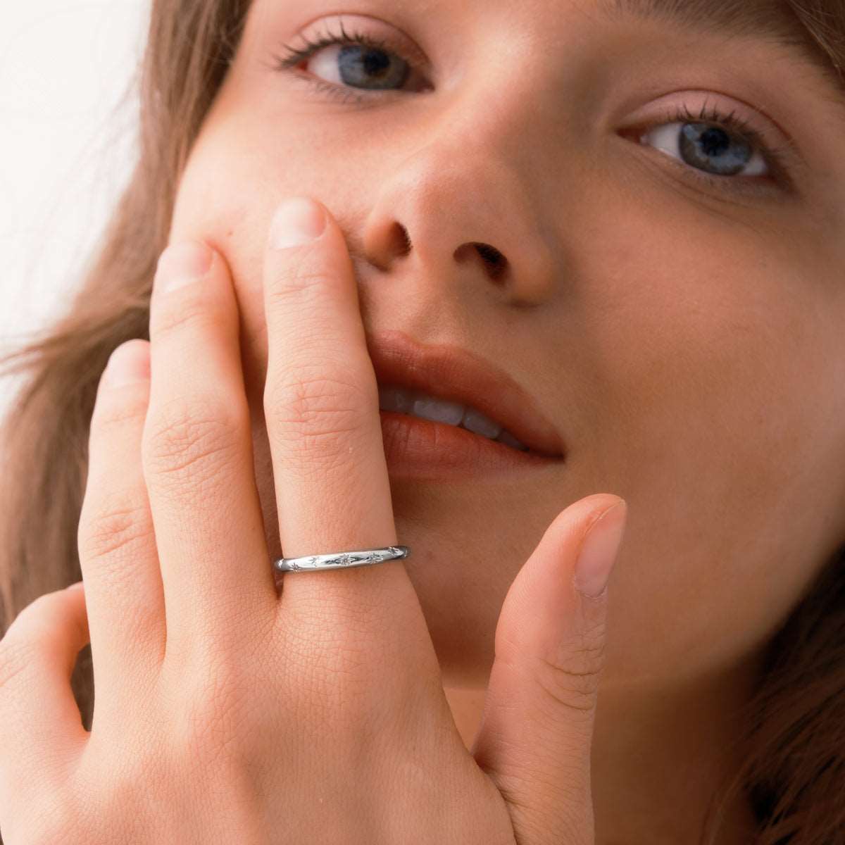 Celestial Starry Ring in 14k Rose Gold Over Sterling Silver