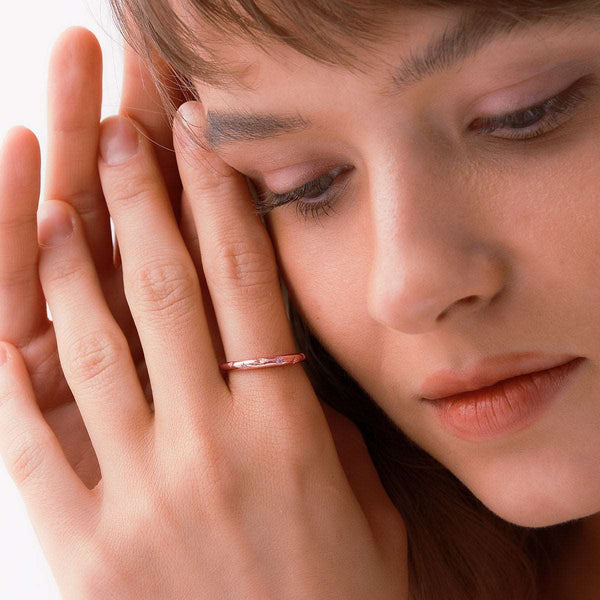 Celestial Starry Ring in 14k Rose Gold Over Sterling Silver