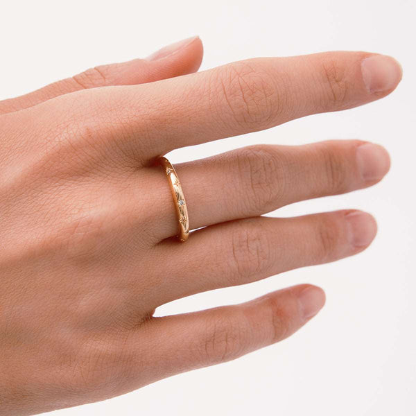Celestial Starry Ring in 14kt Gold Over Sterling Silver