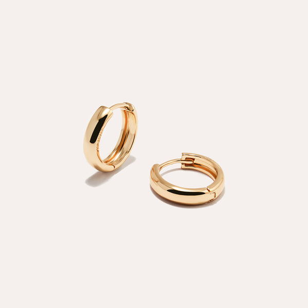 Bold Vermeil Small Hoop Earrings in 14kt Gold Over Sterling Silver