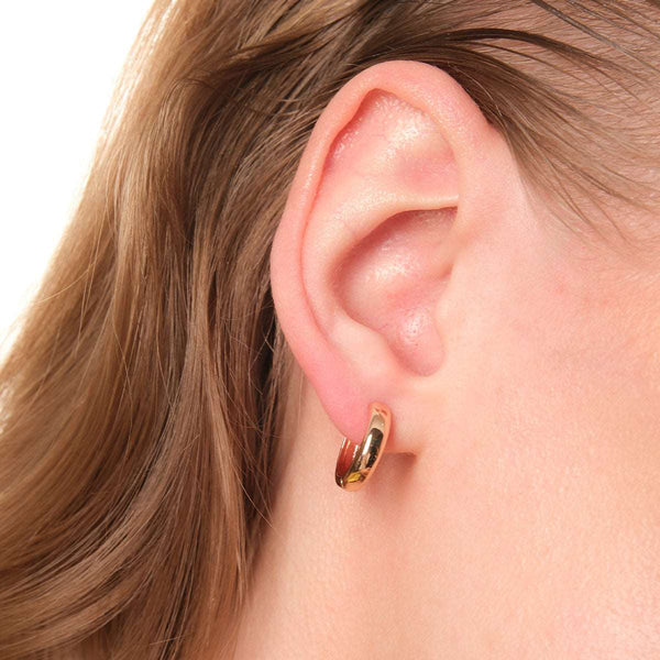 Bold Vermeil Small Hoop Earrings in 14kt Gold Over Sterling Silver