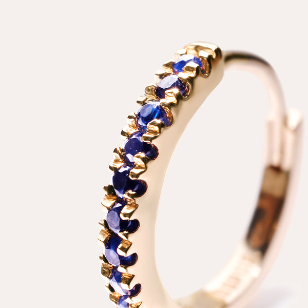 Radiant Pavé Birthstone Hoop Earrings in 14kt Gold Over Sterling Silver