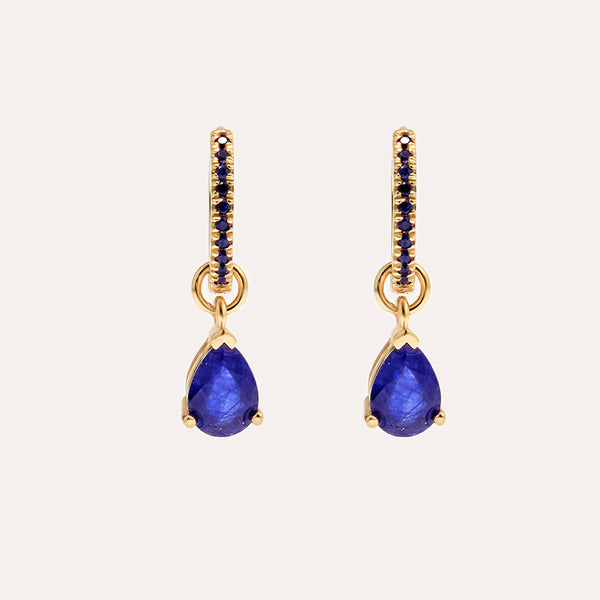 Strength Sapphire Charm Earrings