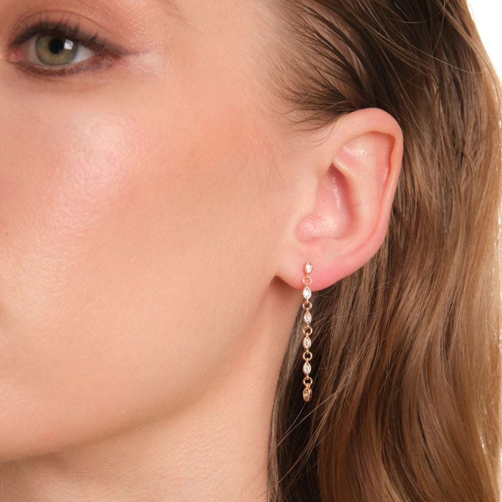 Cascade Earrings in 14kt Gold Over Sterling Silver