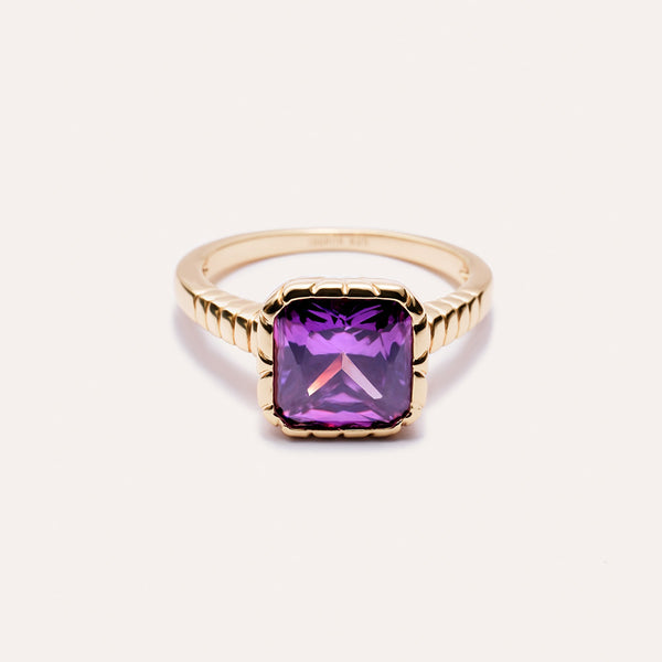 Aurora Birthstone Ring in 14kt Gold Over Sterling Silver