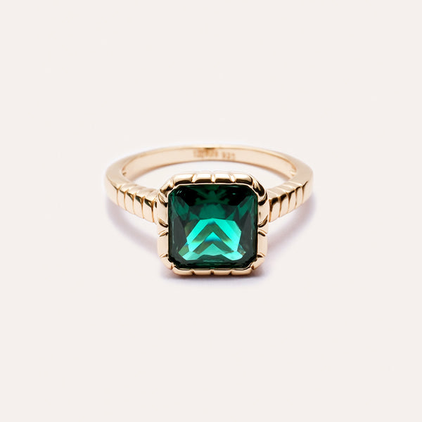 Aurora Birthstone Ring in 14kt Gold Over Sterling Silver