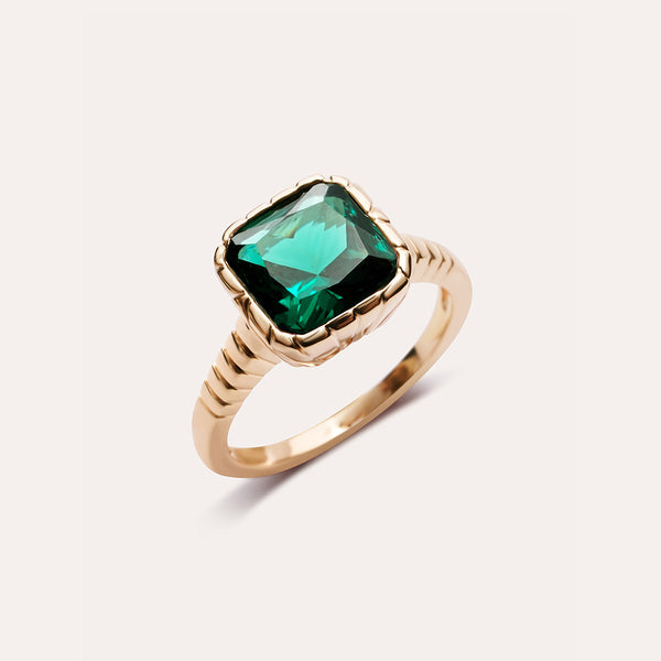 Aurora Birthstone Ring in 14kt Gold Over Sterling Silver