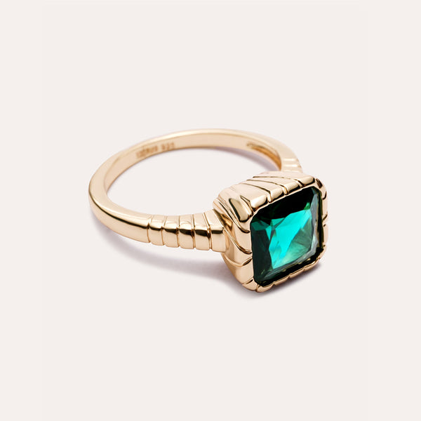 Aurora Birthstone Ring in 14kt Gold Over Sterling Silver