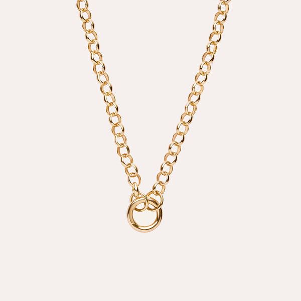 Hope Open Belcher Chain Necklace in 14kt Gold Over Sterling Silver