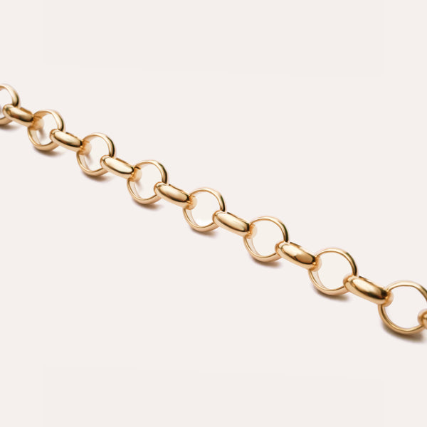 Hope Open Belcher Chain Necklace in 14kt Gold Over Sterling Silver